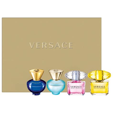 versace mini delux cologne set|Versace mini aftershave set.